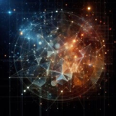 Obraz premium Abstract Starfield and abstract interpretation