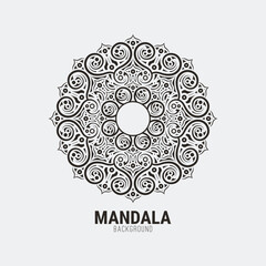 Mandala flat background design template