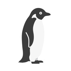 Obraz premium Elegant Penguin Icon: A sleek and stylish illustration of a penguin, perfect for branding, websites, or presentations. The penguin stands tall, showcasing its elegant form.