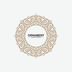 Flat decorative circle lines border background