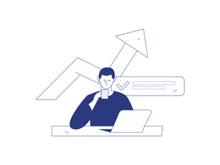 Virtual characters social communication concept business flat vector hand drawn illustration
