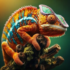 Fototapeta premium Changes color to match its surroundings