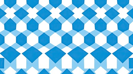 Azure Lattice Geometric Textile Design.