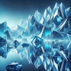 Cool ice of polar landscapes