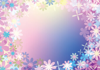 Abstract floral design on sweet background