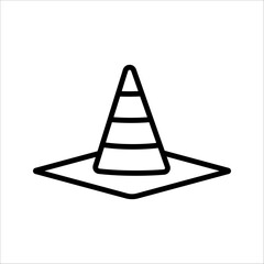 Cone Construction signal icon vector illustration