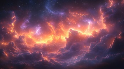 Fototapeta premium High definition star field, colorful night sky space , Nebula and galaxies in space , Astronomy concept background , beautiful space in colorful color