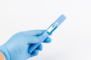 Obraz premium Healthcare concept with Semaglutide pens arranged neatly on surface