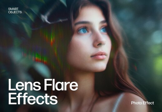 Lens Flare Photo Effect Layout