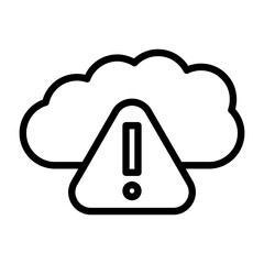 Warning Cloud Computing Icon