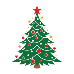 christmas tree on white background