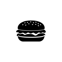 Burger delicious black icon