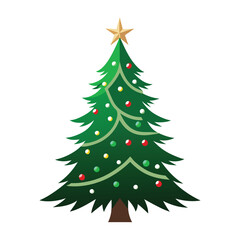 christmas tree on white background