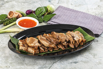 Asian cuisine Baked duck breast