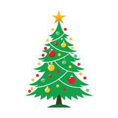 Christmas tree vector illustration