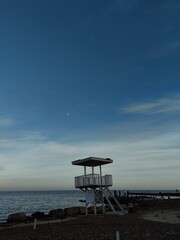 Lifeguard tower by the sea