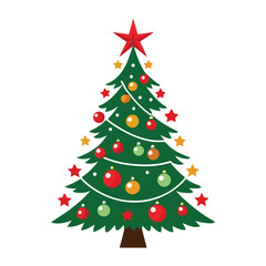 christmas tree on white background