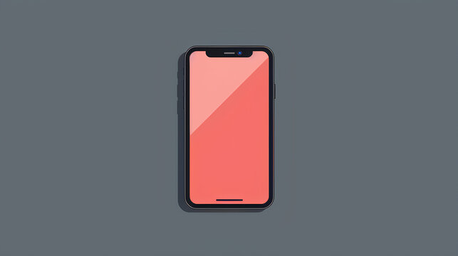smartphone illustration in white background, flat design