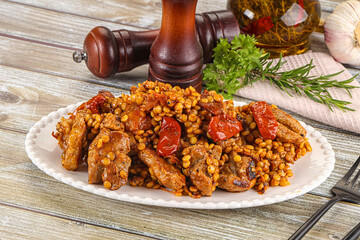 Rasted chicken meat with ptitim