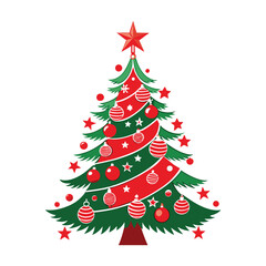 Fototapeta premium christmas tree isolated on white