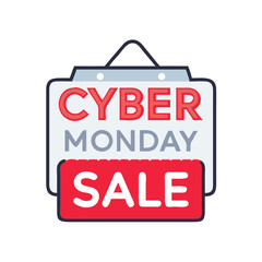 Cyber Monday Sale Advertisement with Modern Design  