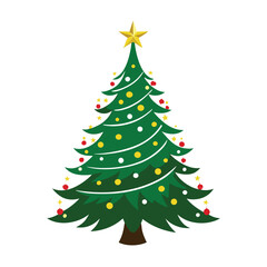 Fototapeta premium christmas tree on white background