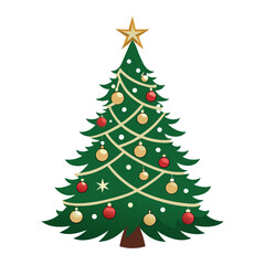 christmas tree on white background