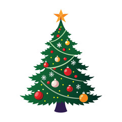 christmas tree on white background