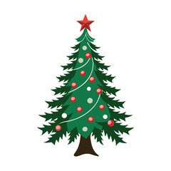 christmas tree on white background