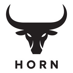 Horn Vector Logo Design Inspirations Vector Black silhouettes. with white background