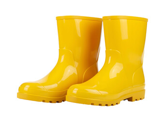 rubber boots isolated on transparent background
