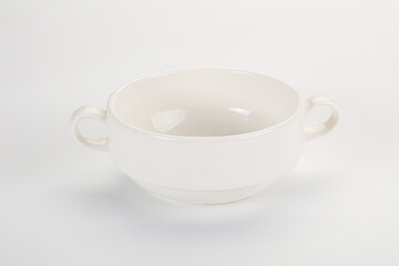 White empty clean bowl for soup