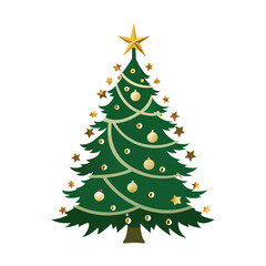christmas tree on white background