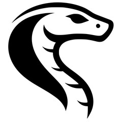Simple cobra snake head silhouette