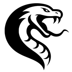 Simple cobra snake head silhouette