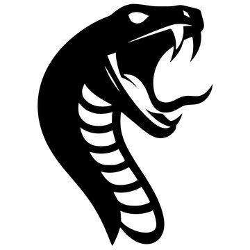 Simple cobra snake head silhouette