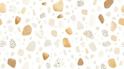 Terrazzo Texture Beige  Brown Abstract Pattern.