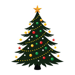 Fototapeta premium christmas tree on white background