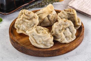 Georgian stuffed meat dumplings Khinkali