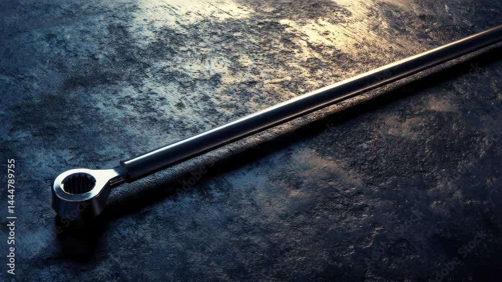 Poster A pair of wrenches placed on a table, suitable for use in DIY projects or as a decorative item