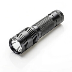 USB rechargeable flashlight on white background