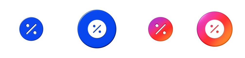 discount percent money shopping 3D icon