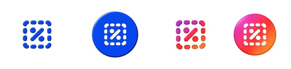 discount percent money shopping 3D icon