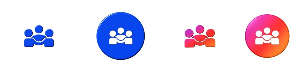 diversity social 3D icon