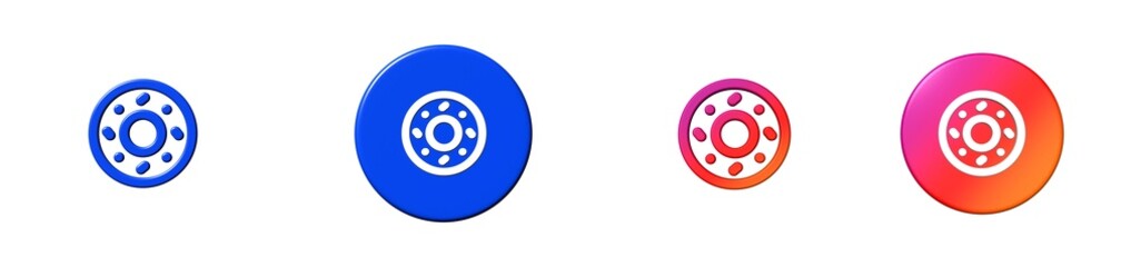 donut christmas food and drinks 3D icon