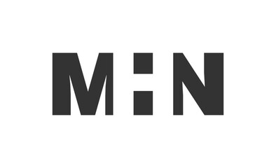 Fototapeta premium MHN logo design. Initial letter M H N bold font style for tech startups, consulting, corporate branding. Creative company name, headlines typography identity, trendy logotype.