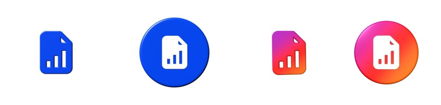 file earmark bar graph bootstrap 3D icon