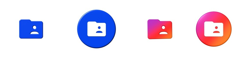 folder shared text formatting 3D icon