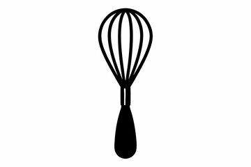 Egg Whisk Minimal Silhouette Vector Illustration