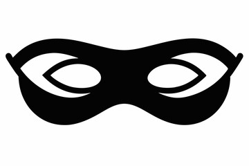 Eye Mask For Travel Silhouette Vector Illustration